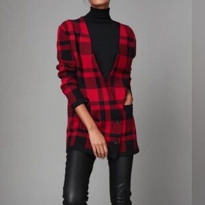 UNTUCKit Red and Black Plaid Women's Jacket size S/M